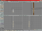 Door handle with polygons selected.