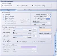 Atmosphere Editor, Light Tab