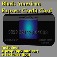 Black American Express Prop 'ad image'