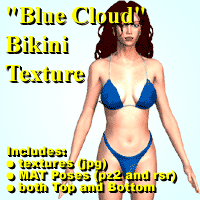 'Blue Cloud' Bikini Tetxure Map 'ad image'