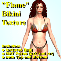 'Flame' Bikini Texture Map 'ad image'