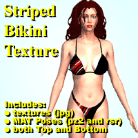 Striped Bikini Texture Map 'ad image'