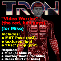 'Video Warrior' texture for Mike 'ad image'