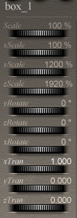 Box 1 ('right wall') settings.