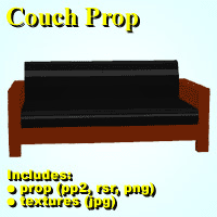 Couch, Poser Prop 'ad image'