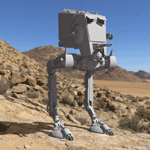 AT-ST In a Desert