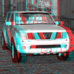 SUV 3D Red and Blue