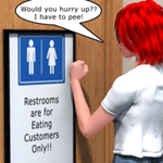 Restroom for Eating Customers