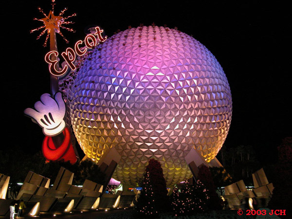 Spaceship Earth at Night