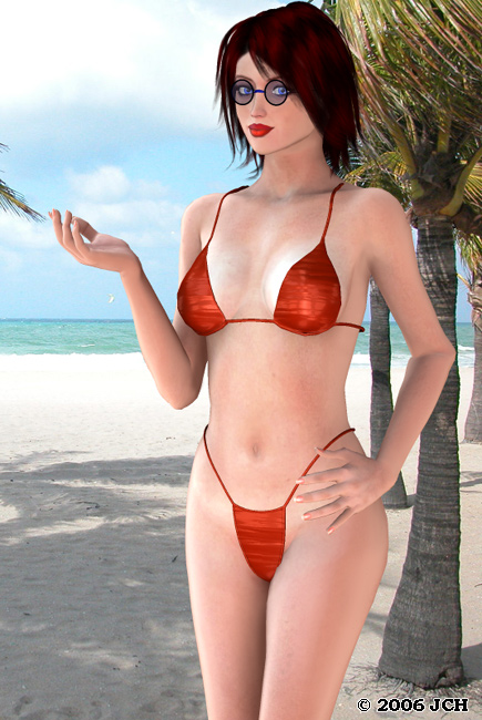 Tabby 2 Red Bikini 2 (HDRI Test)