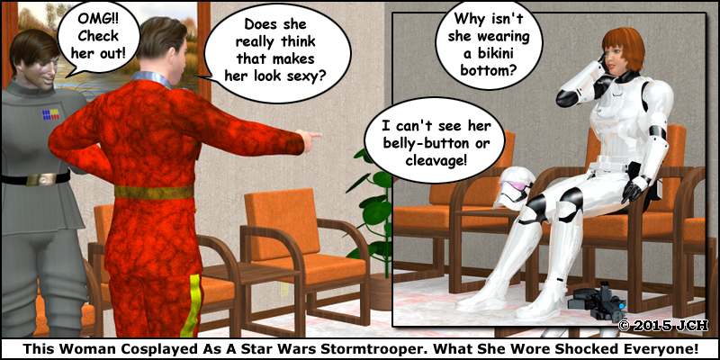 Woman Cosplays as Stormtrooper