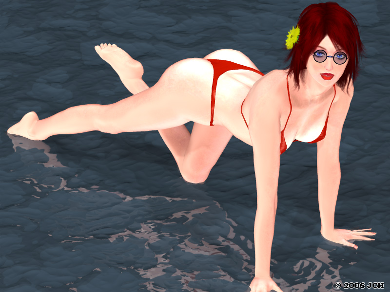 Tabby 2 In the Water (rear nudity)