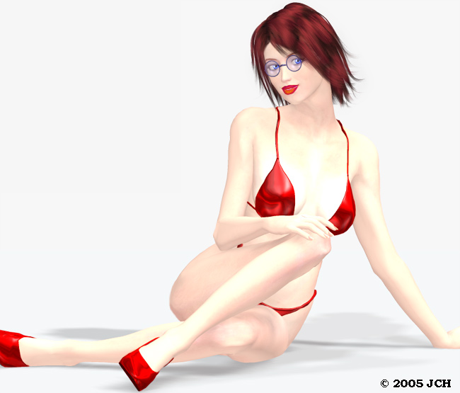 Tabby 2 in a Red Bikini 2