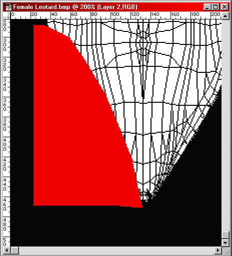 A cut using the selection tools.