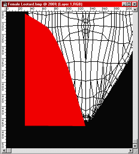 A cut using the Pen Tool and Work Path.