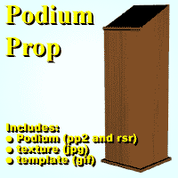 Podium Prop 'ad image'