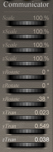 Object settings, after adjustment.